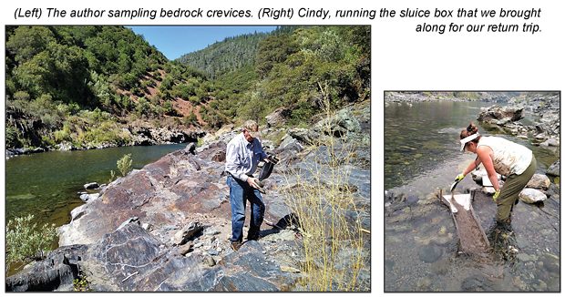 Gold panning in the streams that flow into the Kuluck River in the