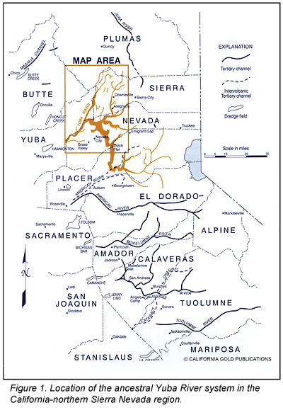 Yuba River Gold Map Ancestral Yuba River Placer Gold Deposits | Icmjs Prospecting And Mining  Journal